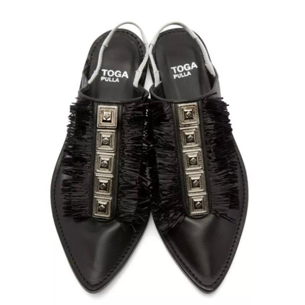 Toga Pulla Embellished Leather Flats